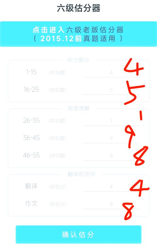 英语四级估分2026