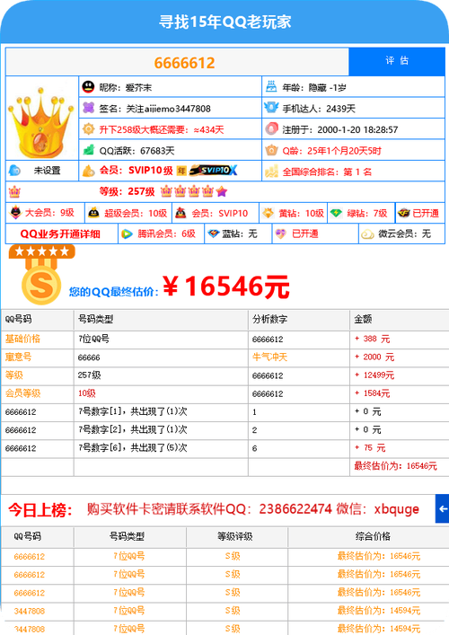 qq号码估价器2026