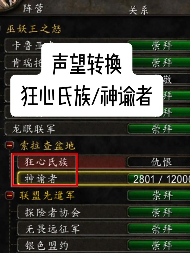 狂心氏族声望2026