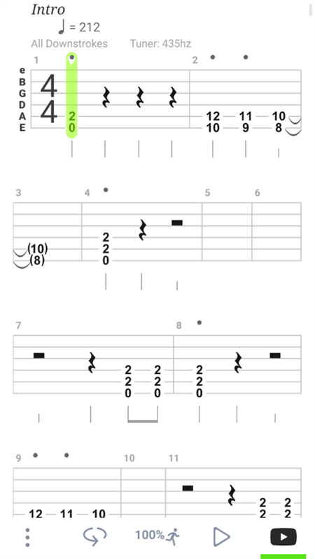 Songsterr演奏界面 Songsterr演奏界面