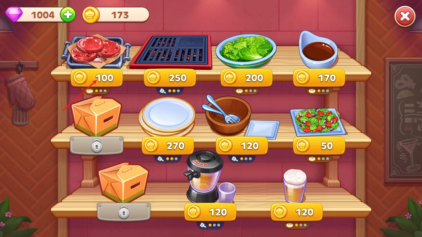 疯狂餐厅升级界面 疯狂餐厅升级界面