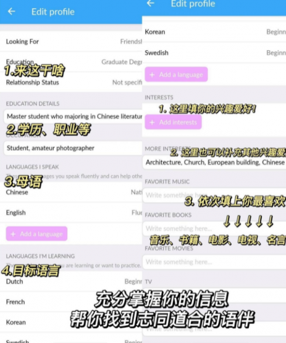 InterPals社区动态展示