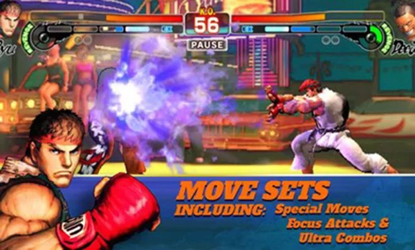 街头霸王4手游战斗画面