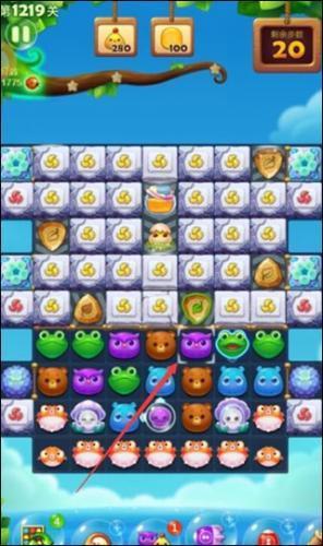 开心消消乐赚钱版第1219关攻略3 开心消消乐赚钱版第1219关攻略3