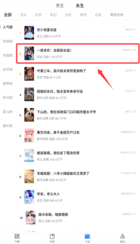 选择人气榜小说