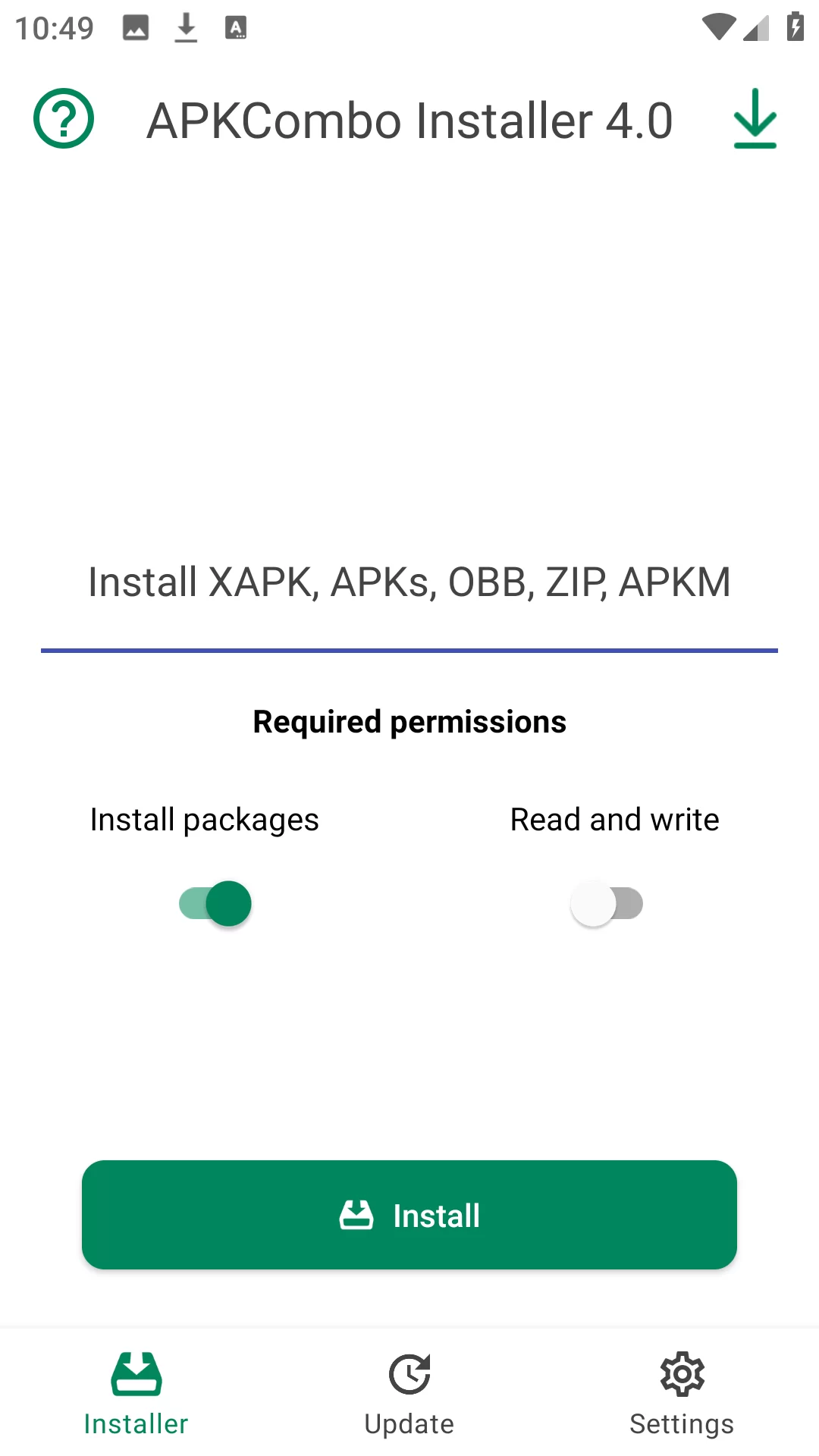 Apkcombo Installer主界面展示