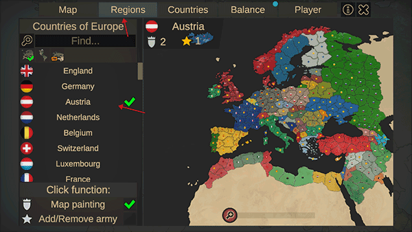 我们的帝国国家选择界面截图