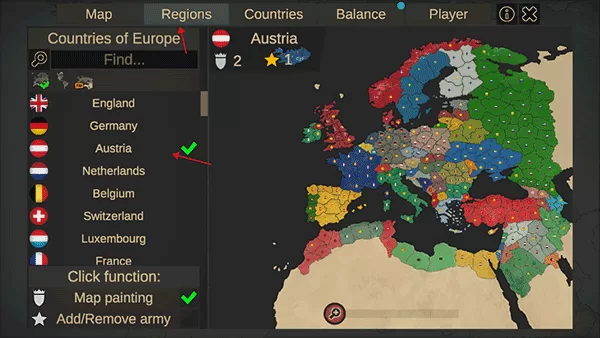 我们的帝国国家选择界面截图