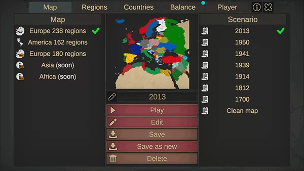 我们的帝国游戏世界地图选择截图