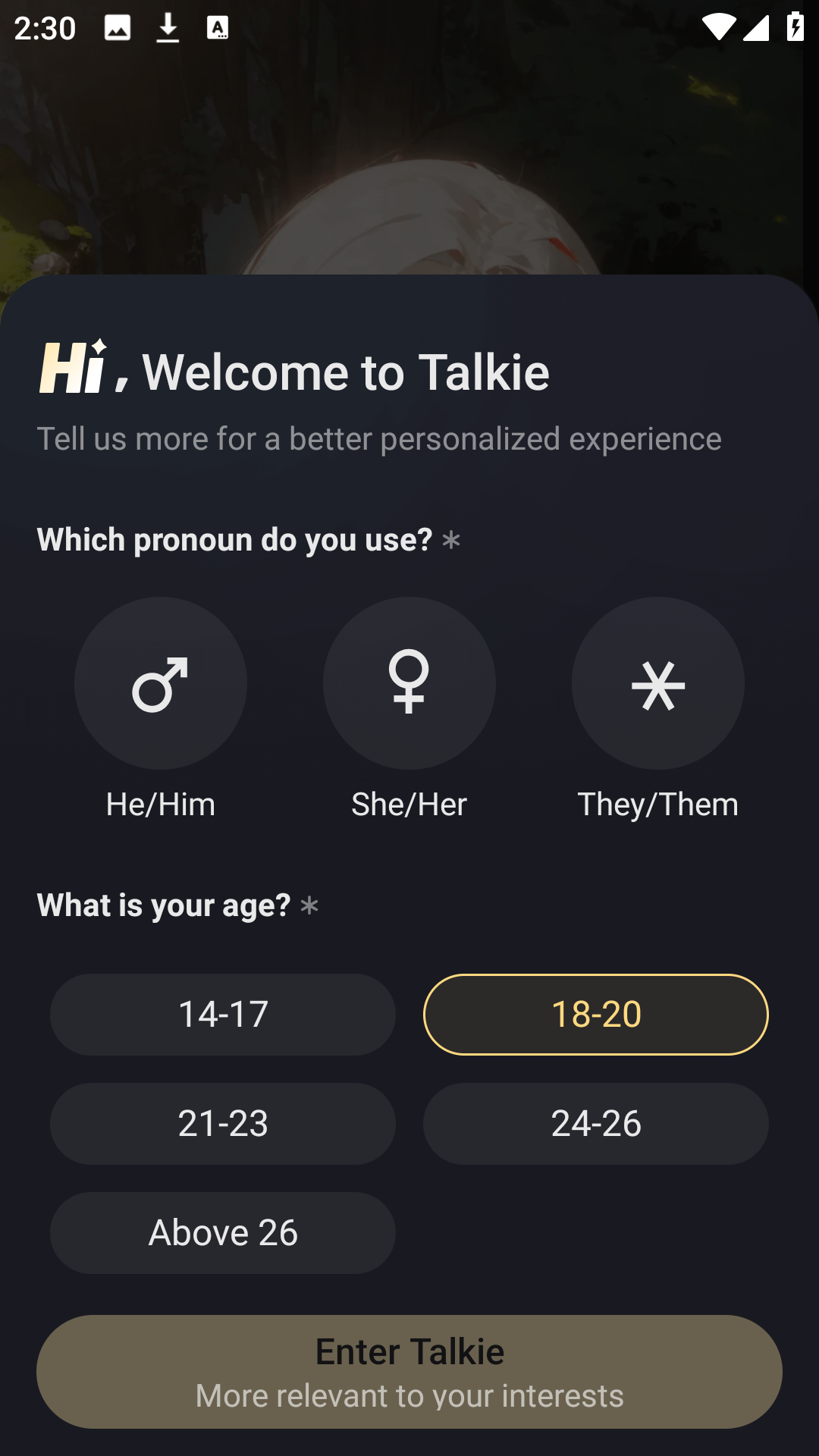 填写个人信息注册账号