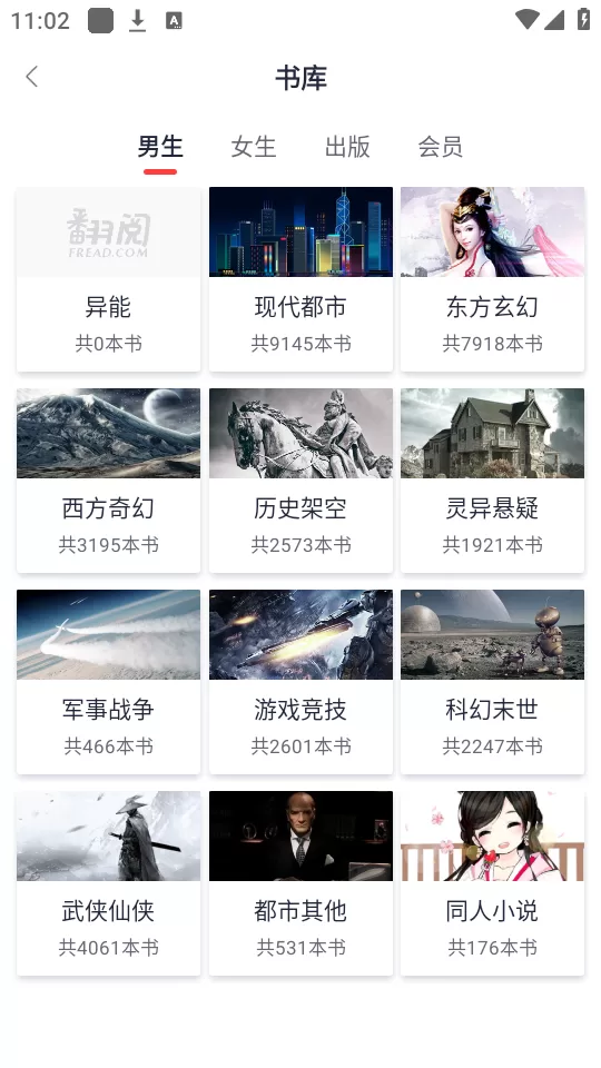 翻阅小说分类书库截图 翻阅小说分类书库截图