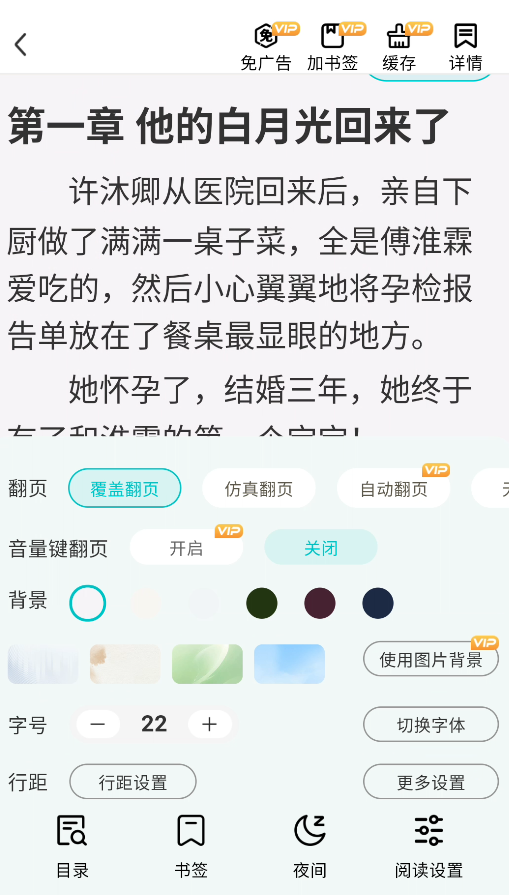 博阅小说app阅读设置界面
