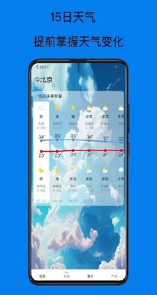 天气预报15天APP主界面展示 天气预报15天APP主界面展示