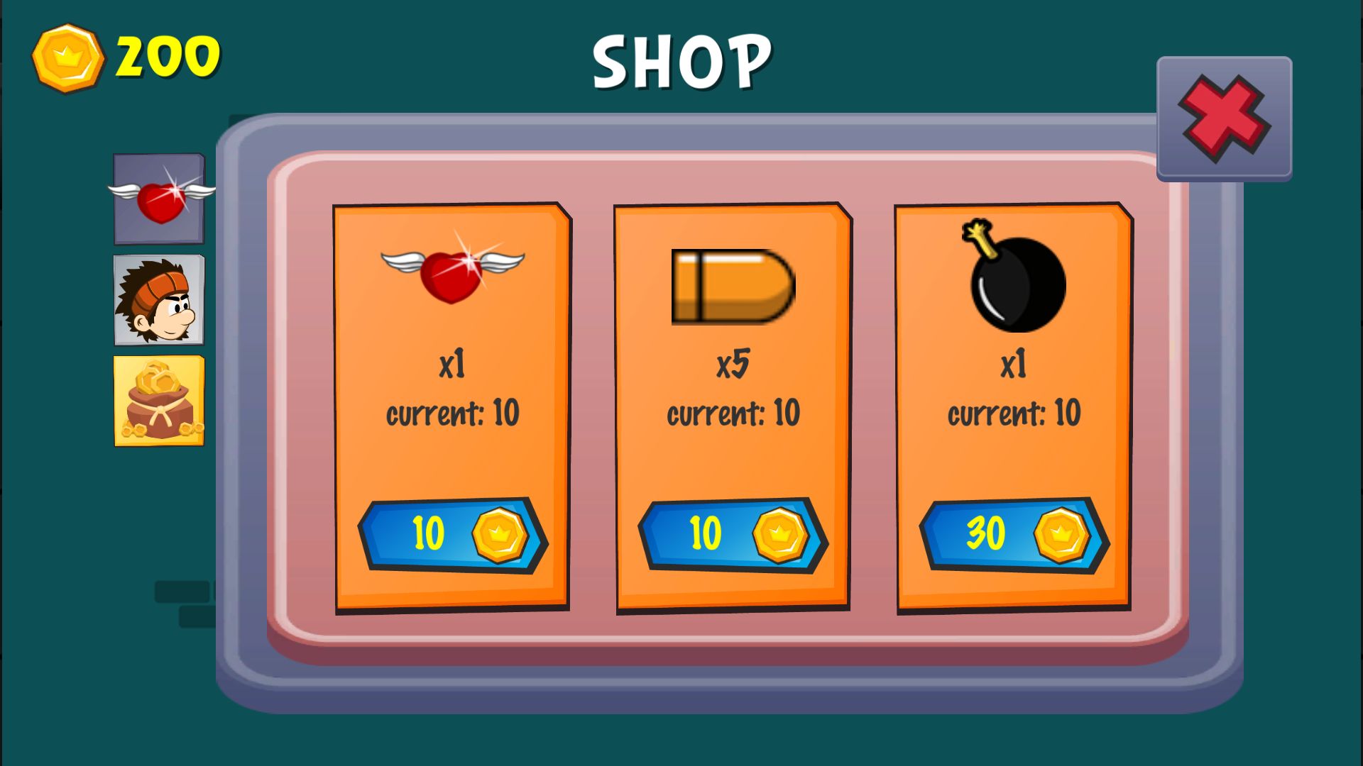 游戏商城内展示着多种角色皮肤和道具