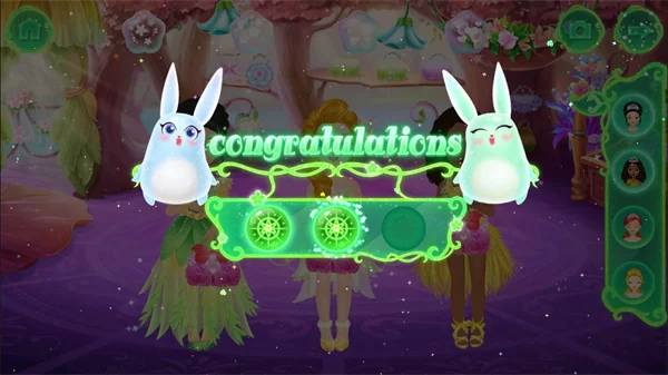 莉比小公主之奇幻仙境关卡选择与评分界面截图