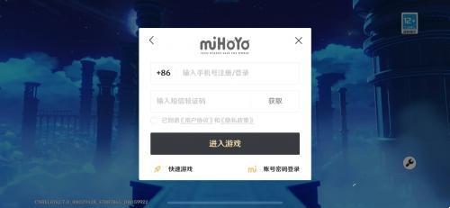 手机验证码登录界面