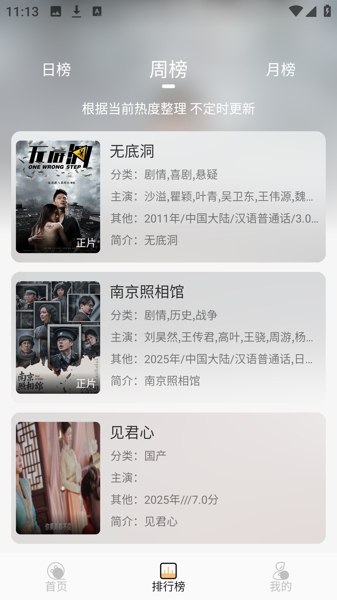 看吧影视热门榜单推荐界面 看吧影视热门榜单推荐界面