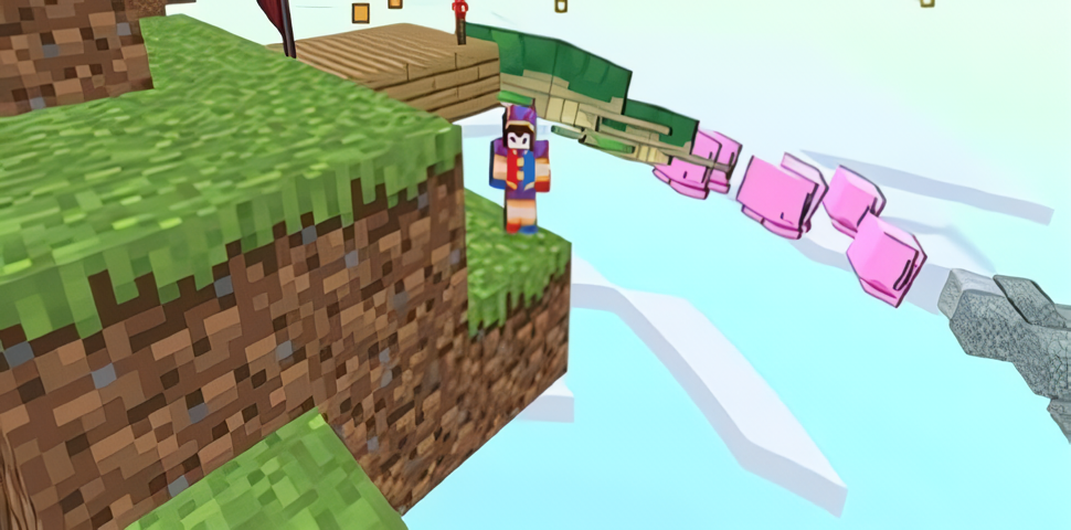 游戏角色正在复杂的像素关卡中奔跑跳跃