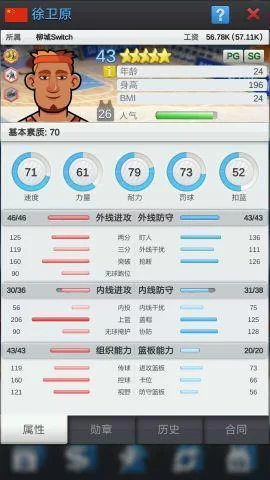 篮球经理阵容搭配示例