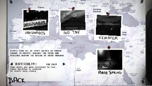 游戏中选择警察或暴乱者阵营的界面截图