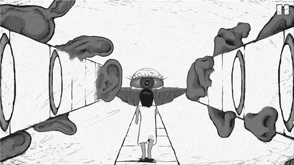 游戏剧情过场截图，展现角色与记忆碎片互动的瞬间