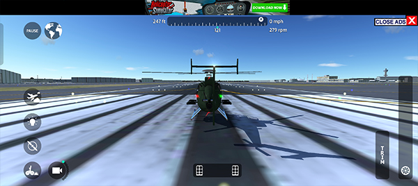 游戏起飞操作界面