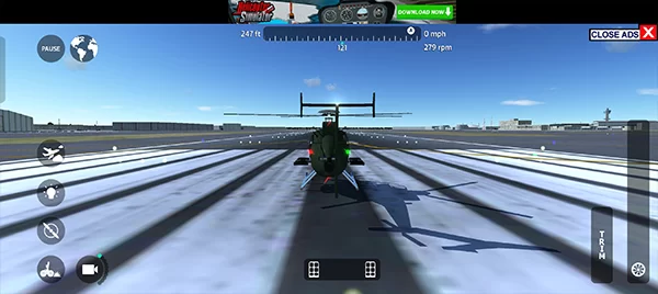 游戏起飞操作界面