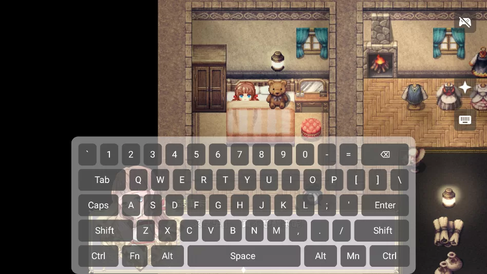 游戏虚拟键盘调出示意图