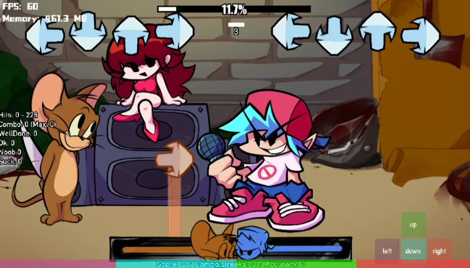 游戏进行中的对决画面