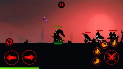 火柴人联盟战斗操作界面