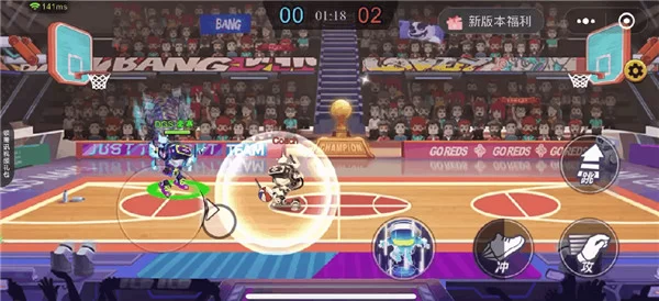 VR Man释放反弹球瞬间