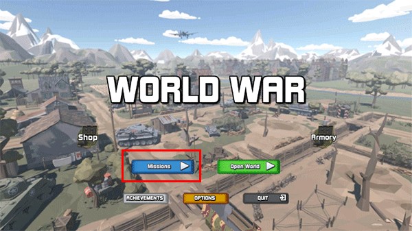 游戏任务模式选择界面