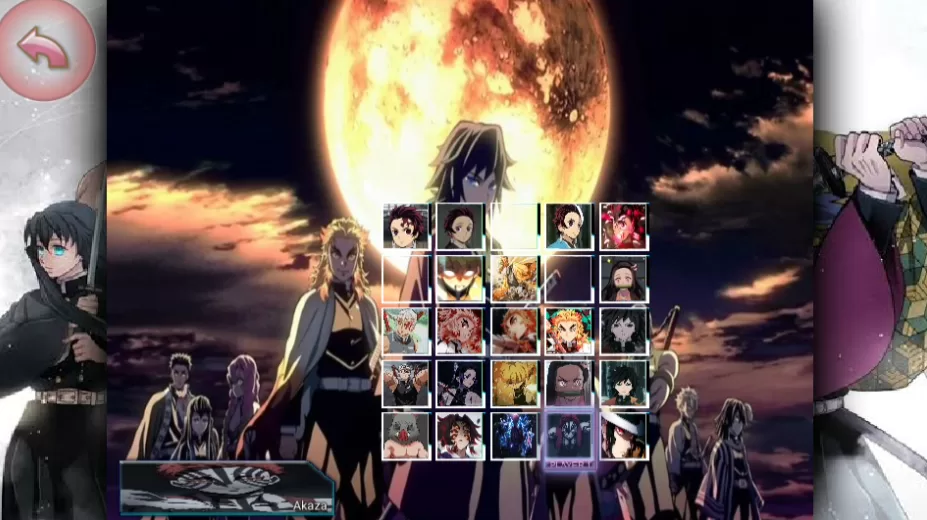 鬼灭之刃Mugen游戏角色选择界面