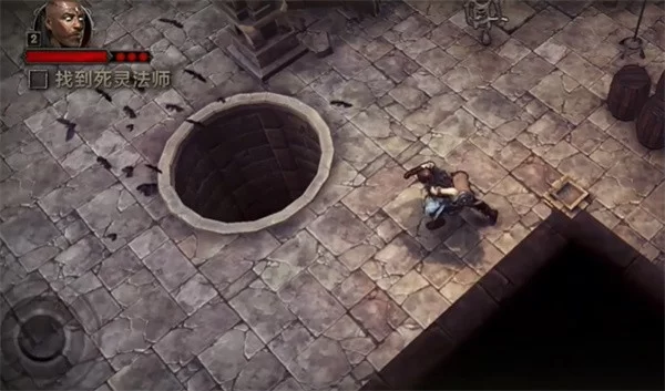 游戏实战截图：角色在地牢中使用技能战斗