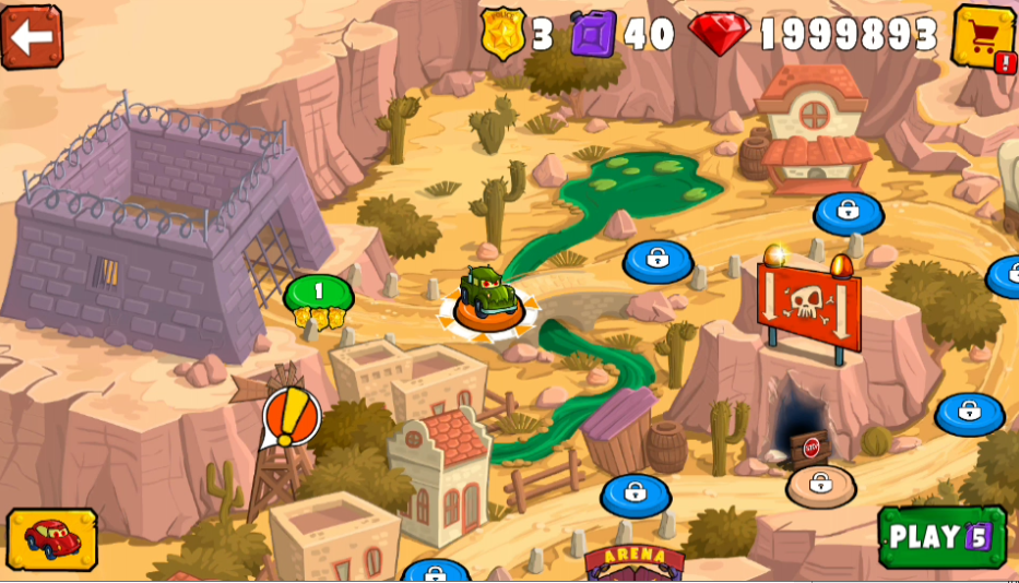 游戏关卡选择界面，展示多个已解锁的关卡