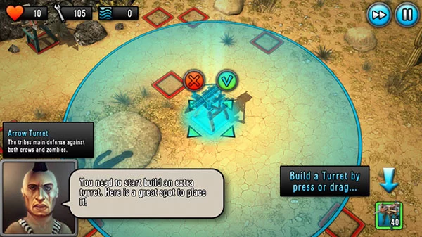 防御塔部署与升级界面