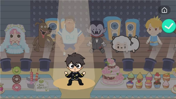 游戏角色选择与场景进入界面