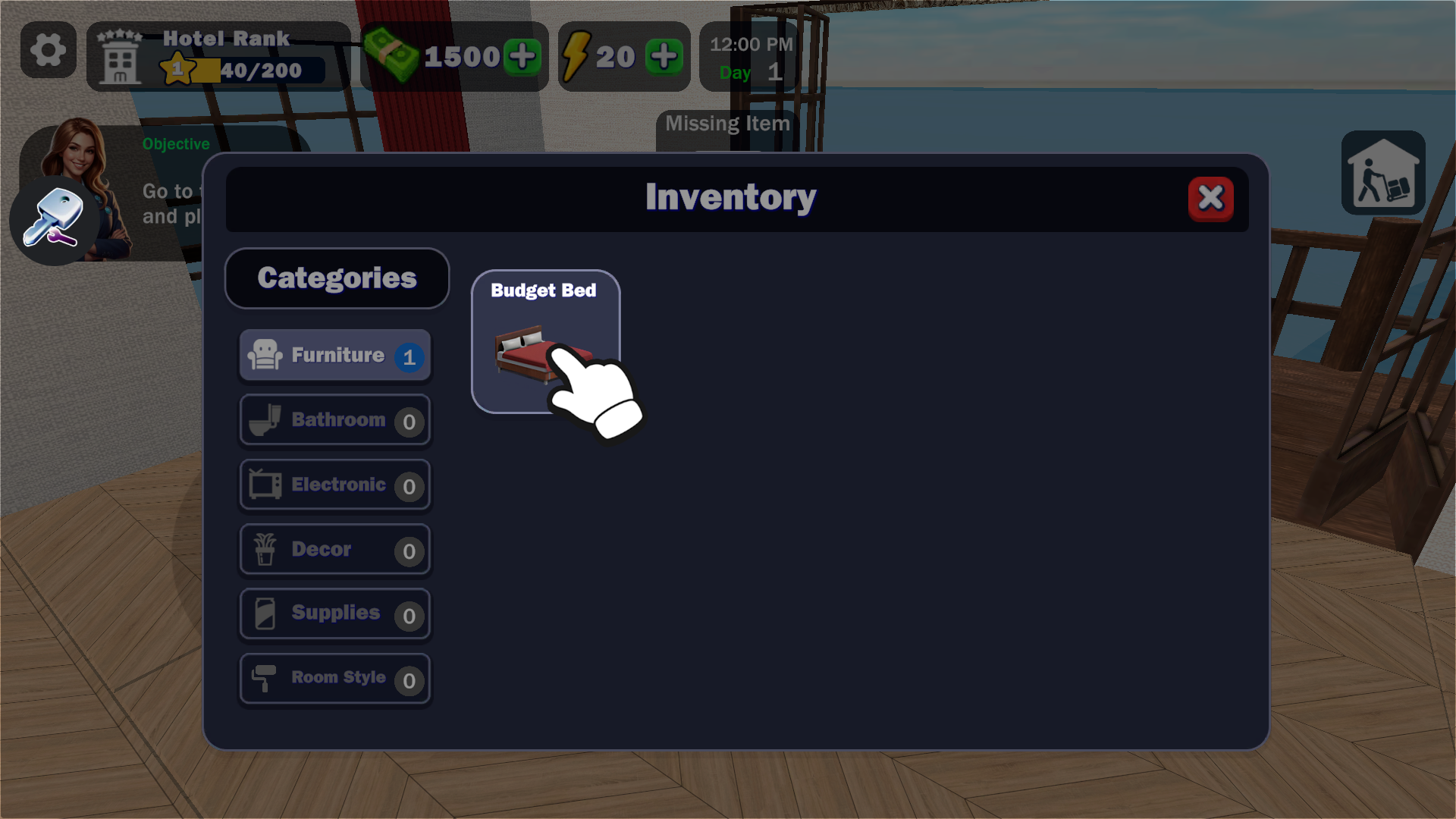 游戏玩法3：精心装饰客房，提升客人满意度