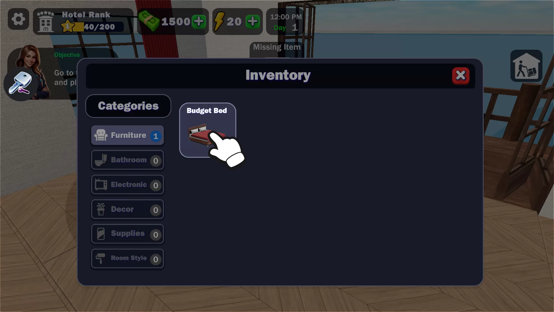 游戏玩法3：精心装饰客房，提升客人满意度