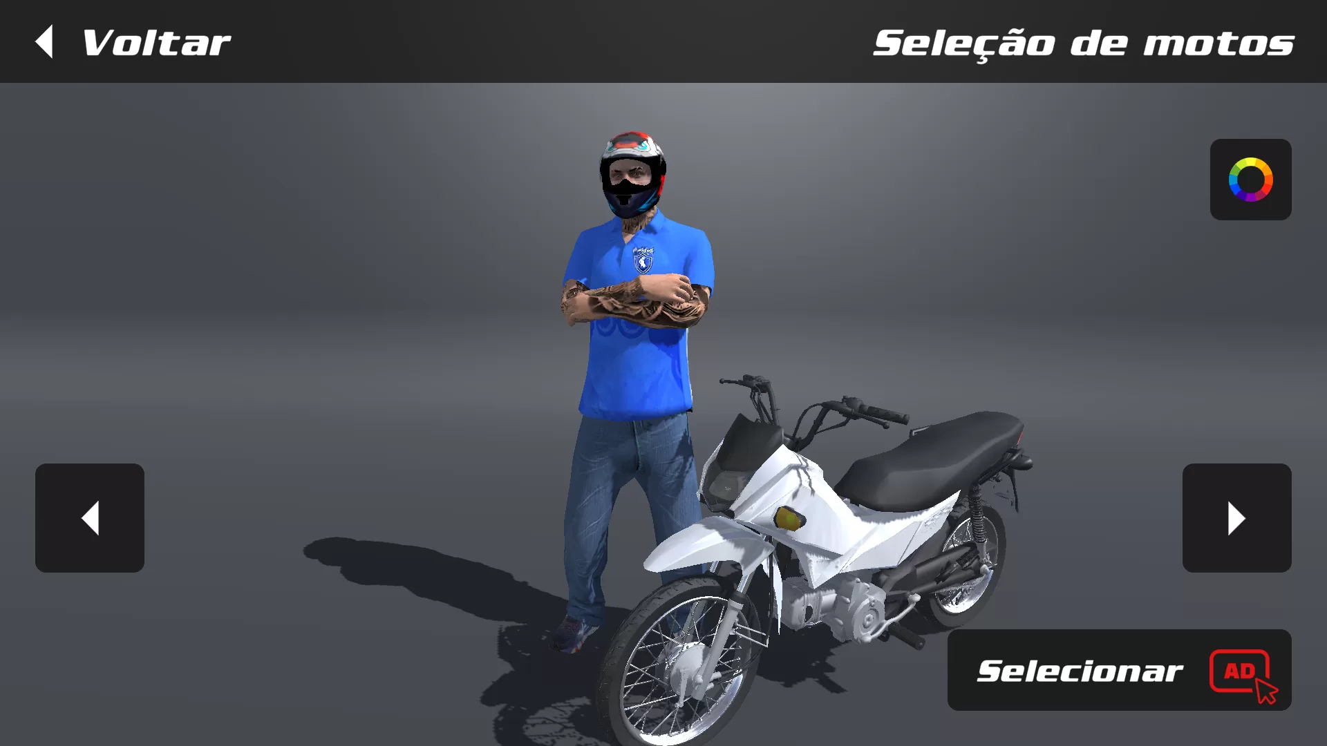 游戏内车辆选择与改装界面