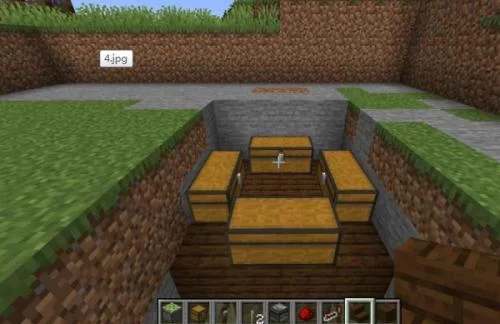 步骤三:布置红石电路 步骤三:布置红石电路