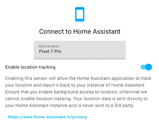 Home Assistant 手机App连接设置界面 Home Assistant 手机App连接设置界面
