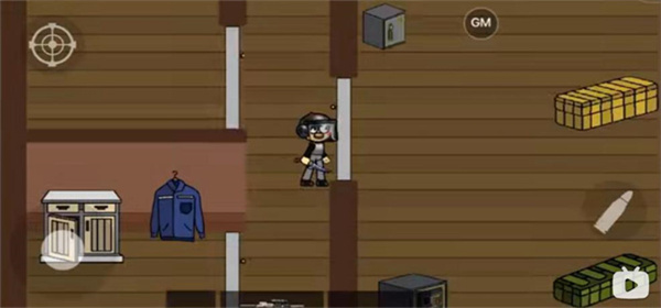 一位玩家操控的坤坤角色正在房间内的箱子前搜索物资