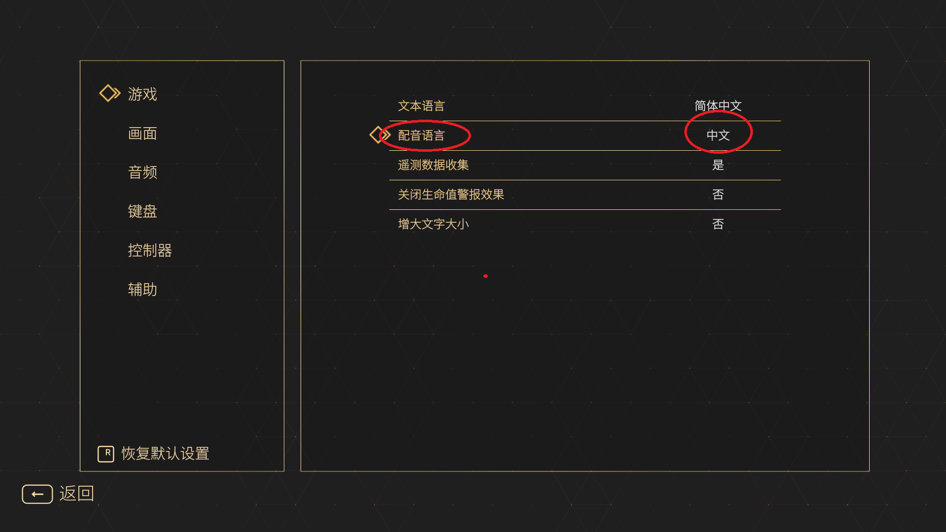中文设置步骤3：可选设置中文配音