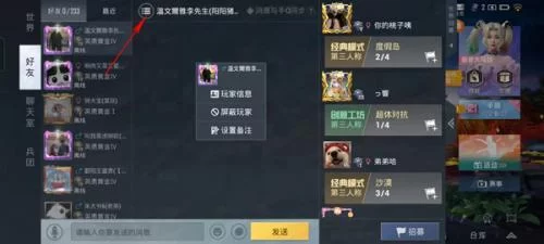 和平精英龙跃长城屏蔽设置界面