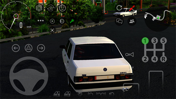 游戏内驾驶与城市景观截图