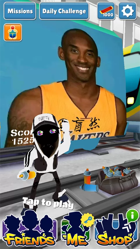 地铁跑酷致敬科比牢大版本截图