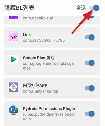 软件配置完成后，显示权限已获取及隐藏功能已开启的状态截图