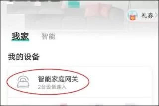 步骤一：点击智能家庭网关