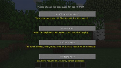 我的世界模拟大都市模式选择